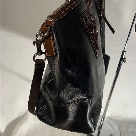 Coach Hamilton Black and Brown Leather Tote - F12444 - Picture 6 of 14